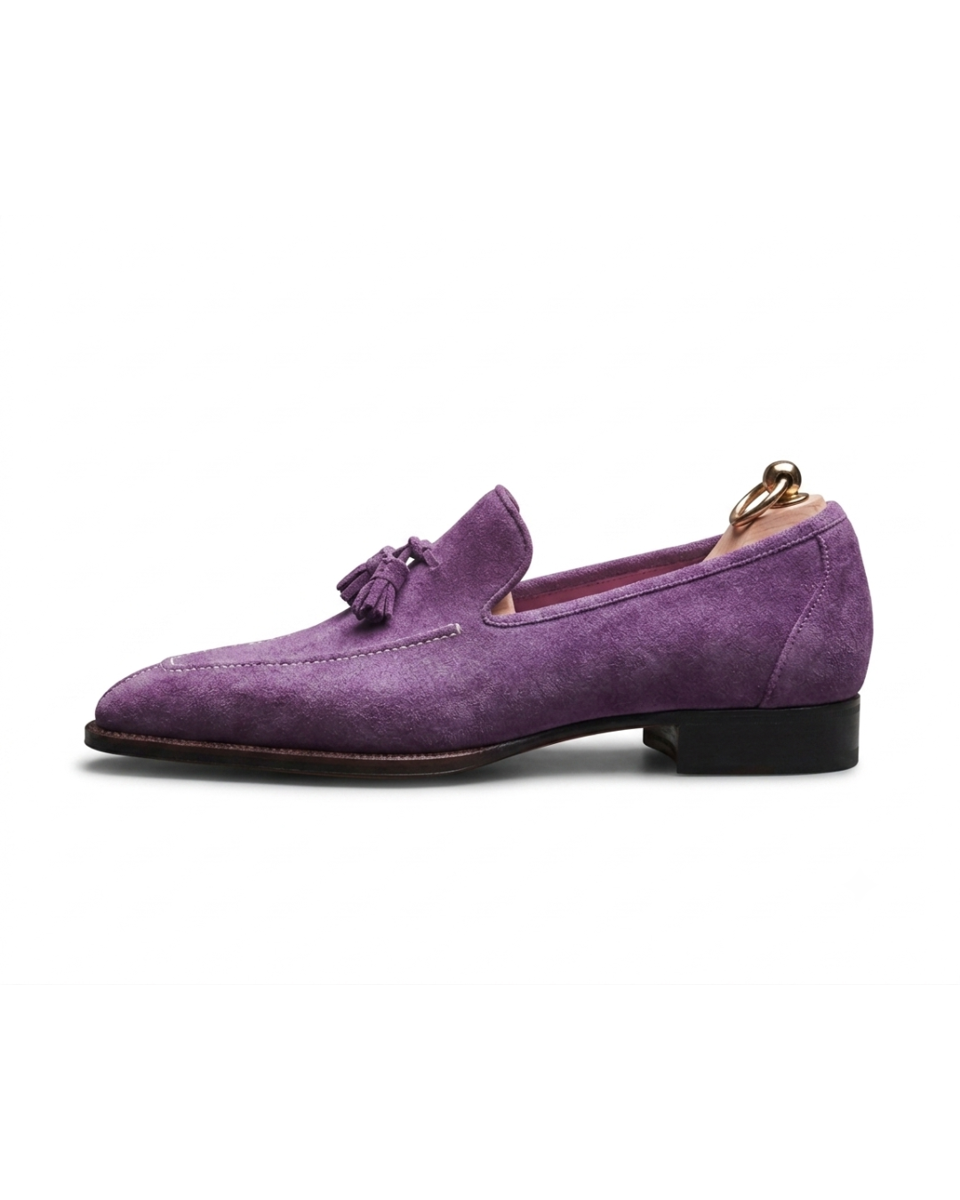 Handmade Men's Amethyst Leather Loafers