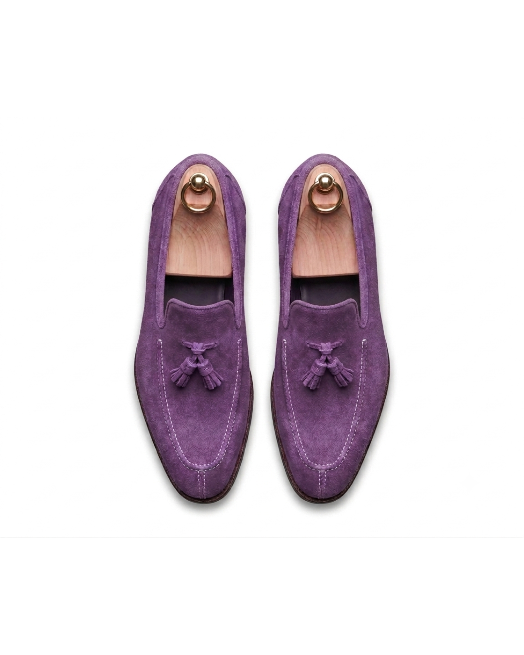 Handmade Men's Amethyst Leather Loafers