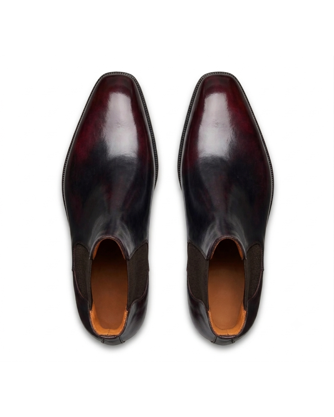 Handmade men's La Bottine Ombrée leather Chelsea boots