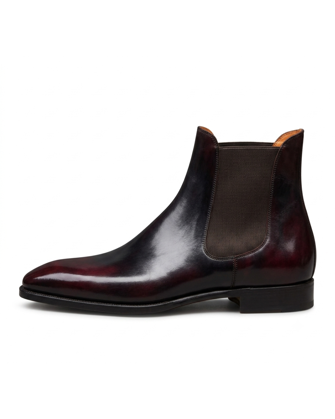 Handmade men's La Bottine Ombrée leather Chelsea boots
