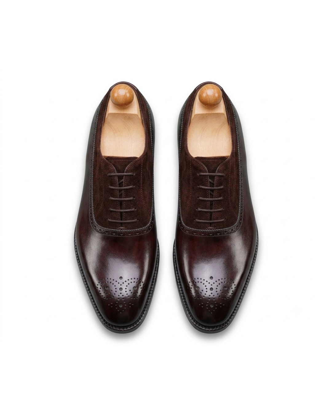 Handmade Men's Le Grand Duc Espresso Leather Oxford Shoes