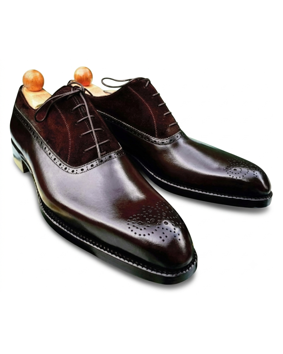 Handmade Men's Le Grand Duc Espresso Leather Oxford Shoes