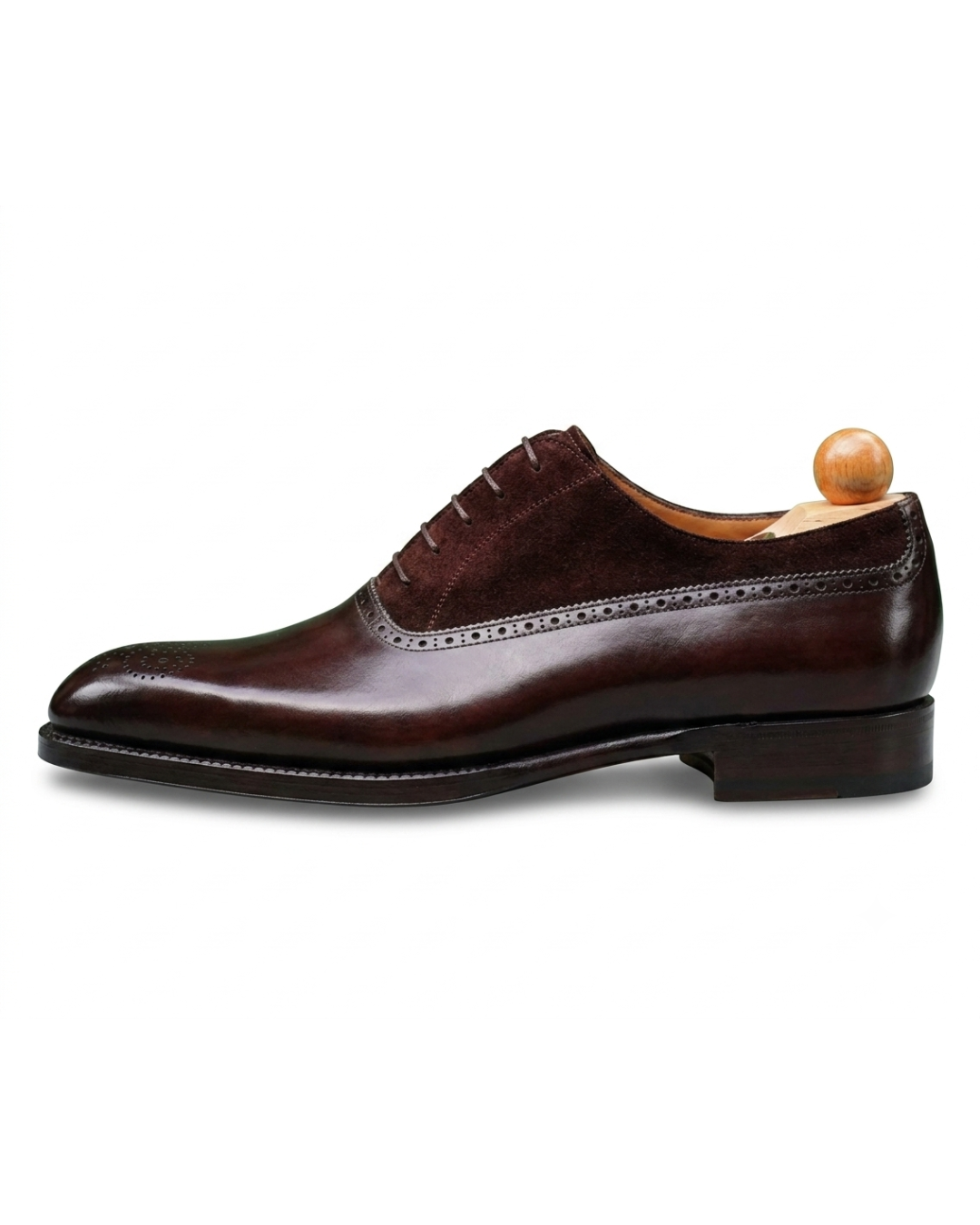 Handmade Men's Le Grand Duc Espresso Leather Oxford Shoes