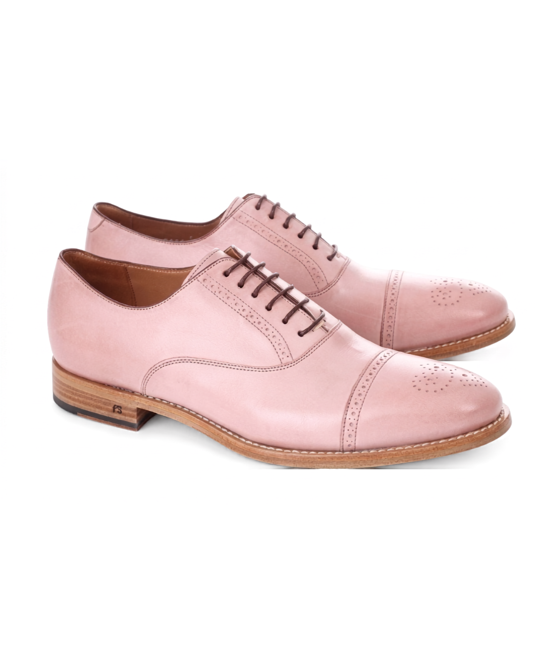 Handmade men's L'Élégance Quartz Rose leather loafers