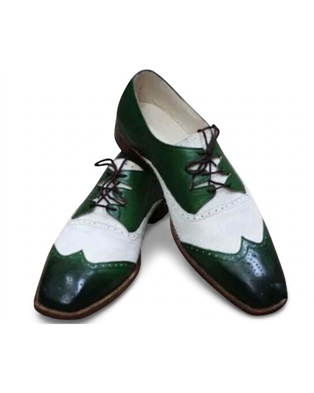 Handmade men's L'Héritage Ghillie Vert leather Ghillie shoes
