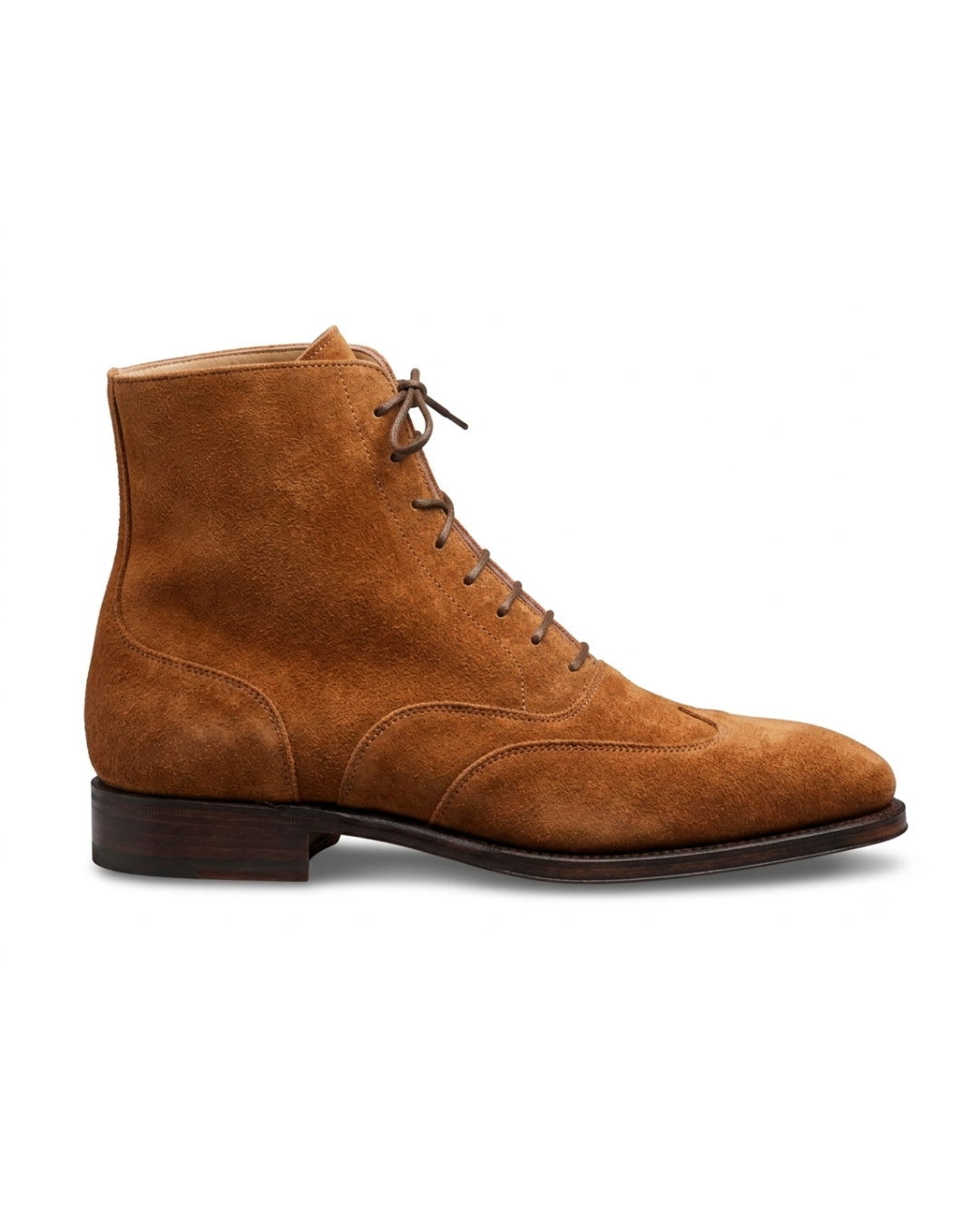 Handmade men's L'Inédit Velours Caramel monk strap shoes