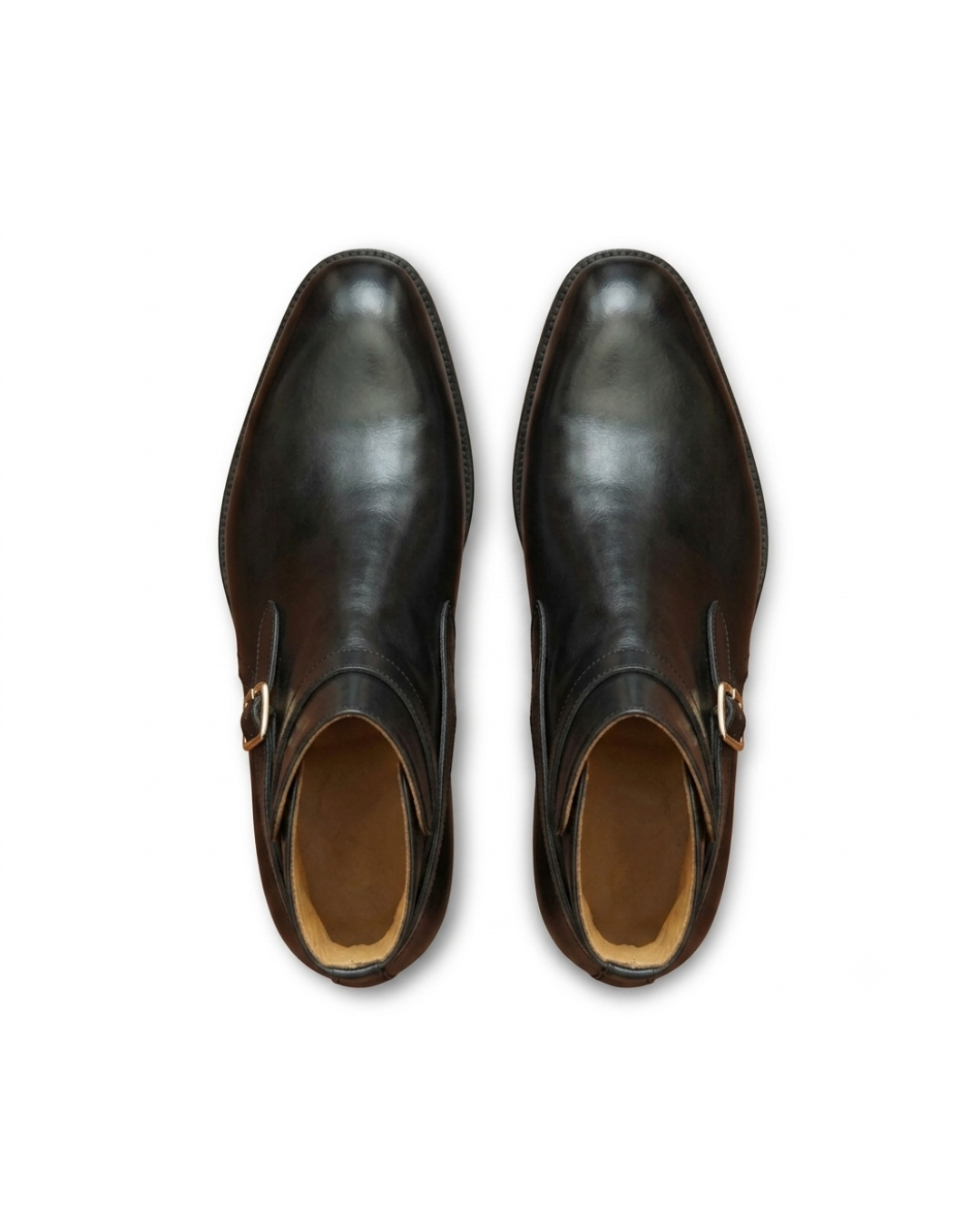 Handmade men's L'Ombre Monk leather monk boots