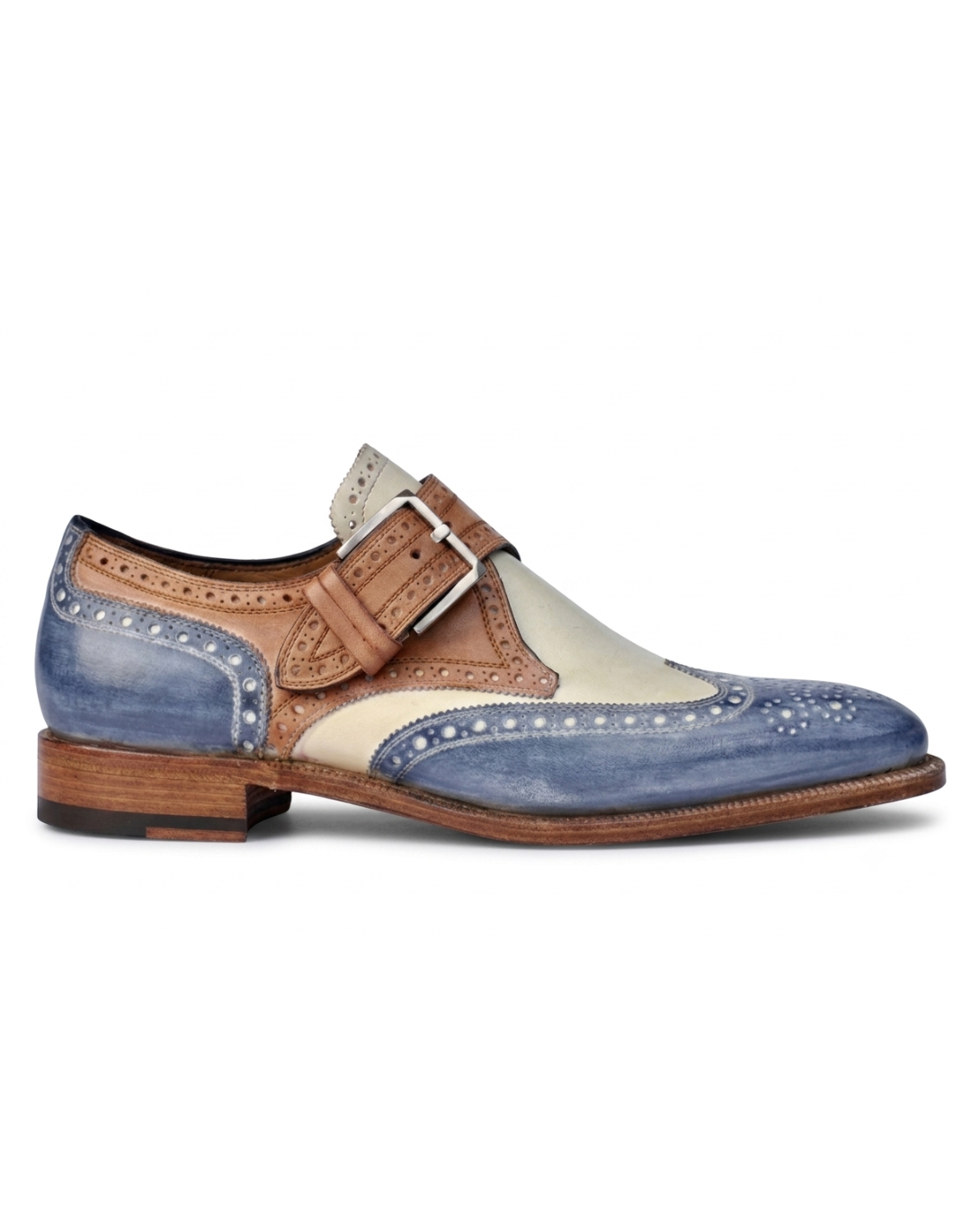 Handmade men's Le Spectateur Tri-Couleur leather loafers