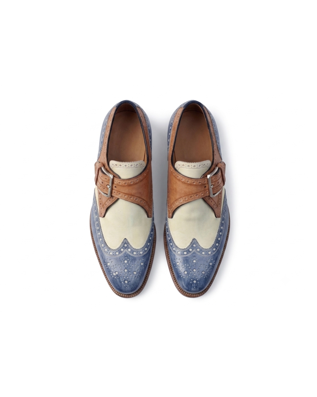 Handmade men's Le Spectateur Tri-Couleur leather loafers