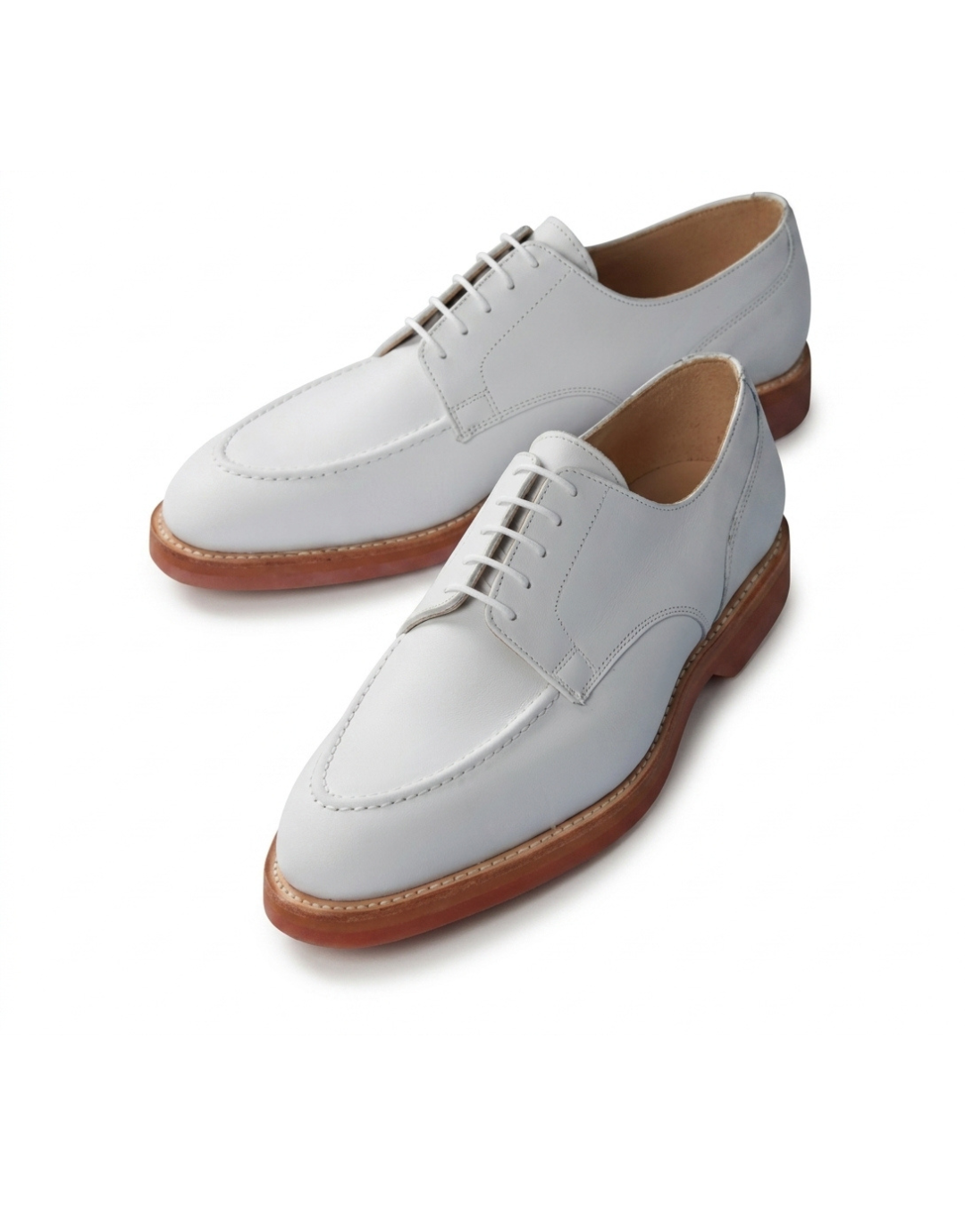 Handmade Men's Riviera White Leather Loafers