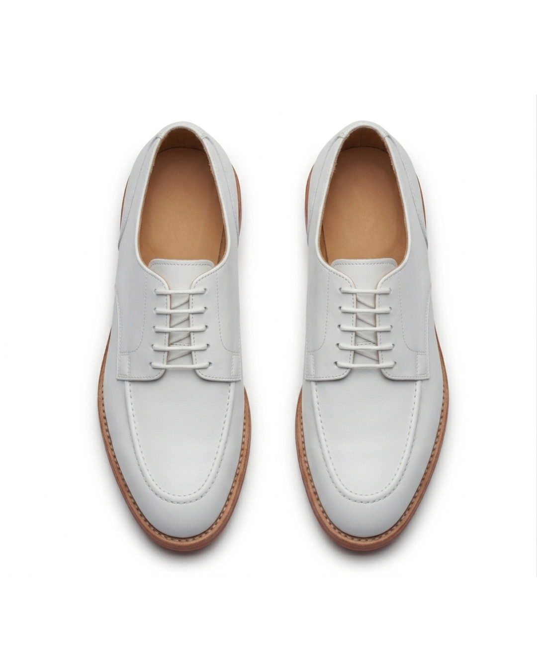 Handmade Men's Riviera White Leather Loafers