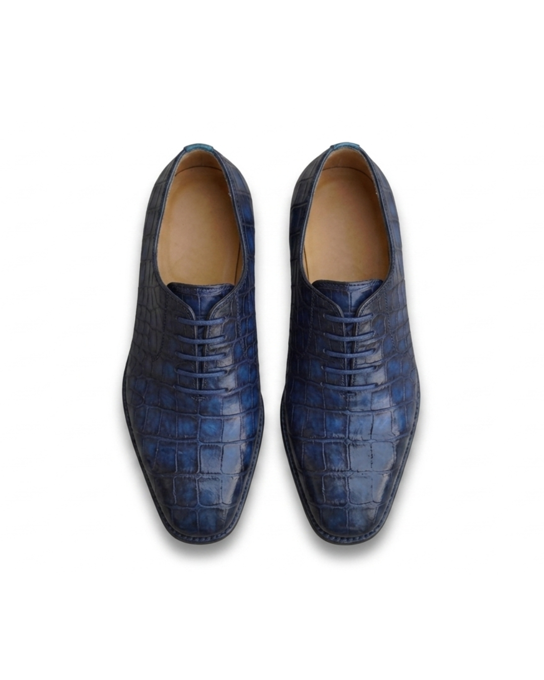 Handmade Men's Midnight Monarch Leather Oxford Shoes