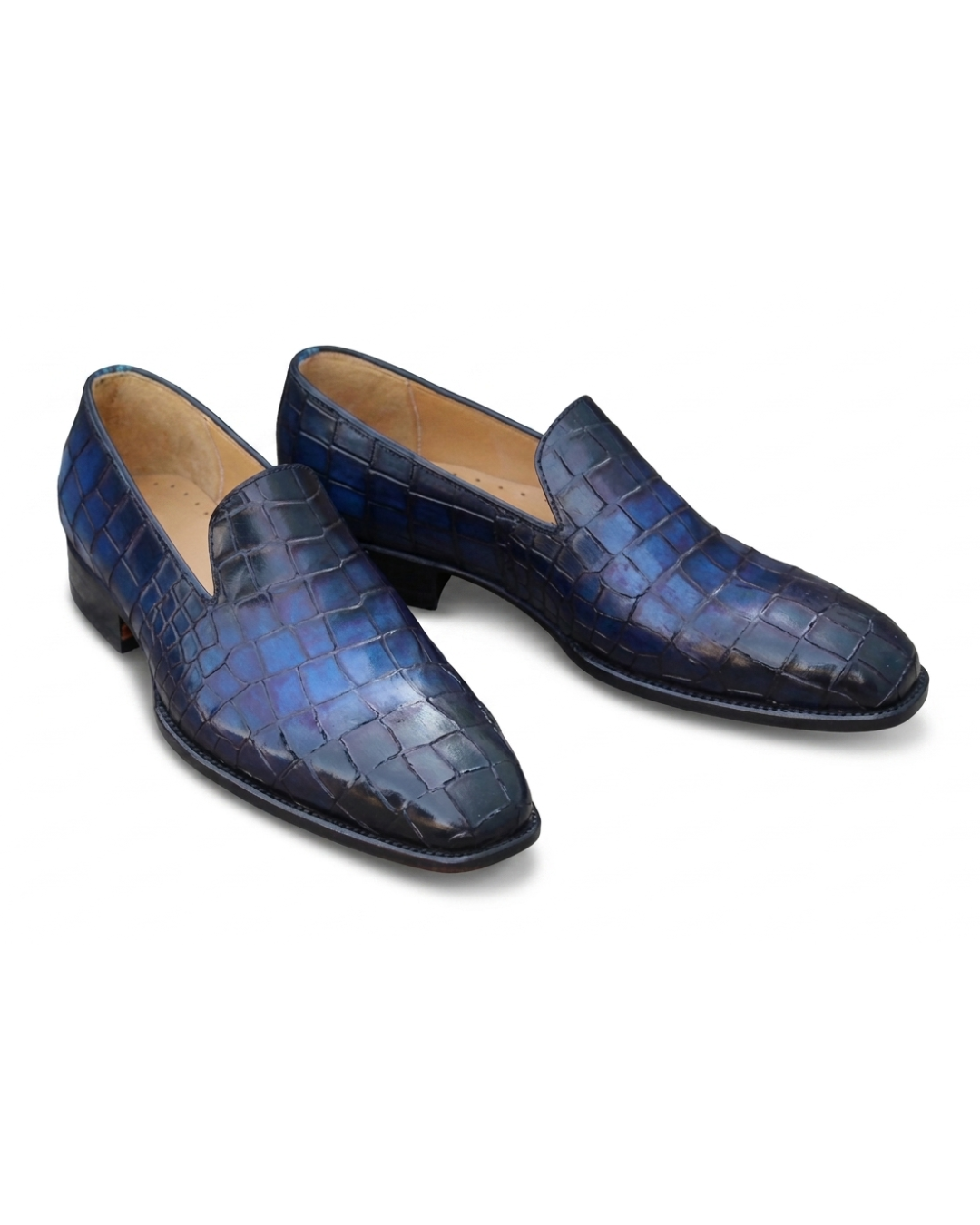 Handmade Men's Midnight Monarch Leather Oxford Shoes