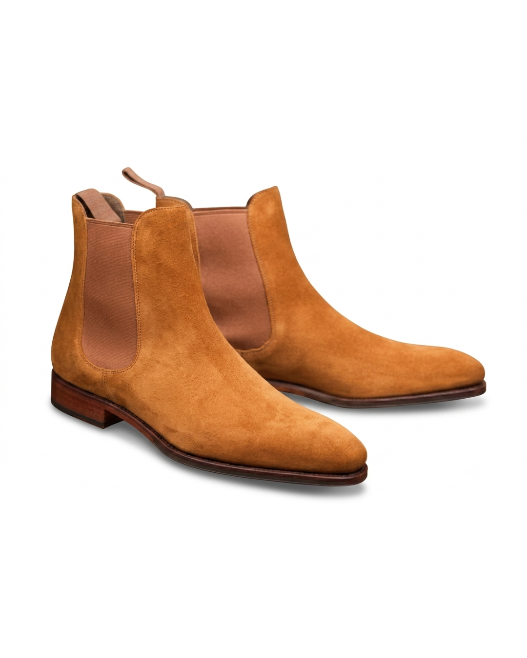 Handmade men's Amber Chelsea leather boots