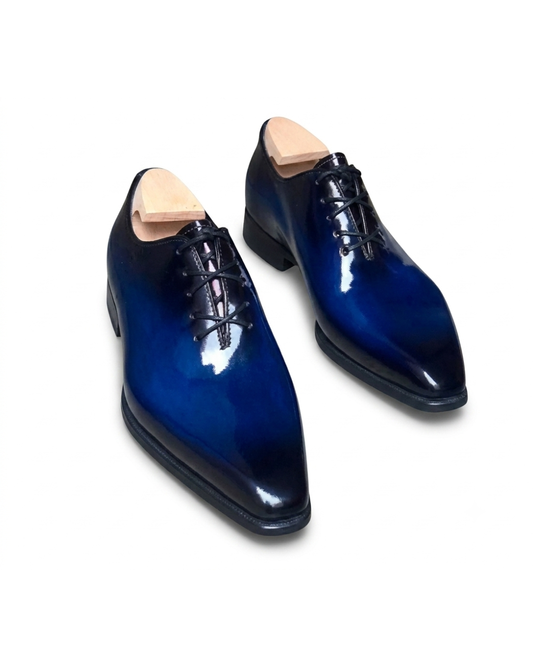 Handmade men's Sapphire Fade leather Oxford shoes