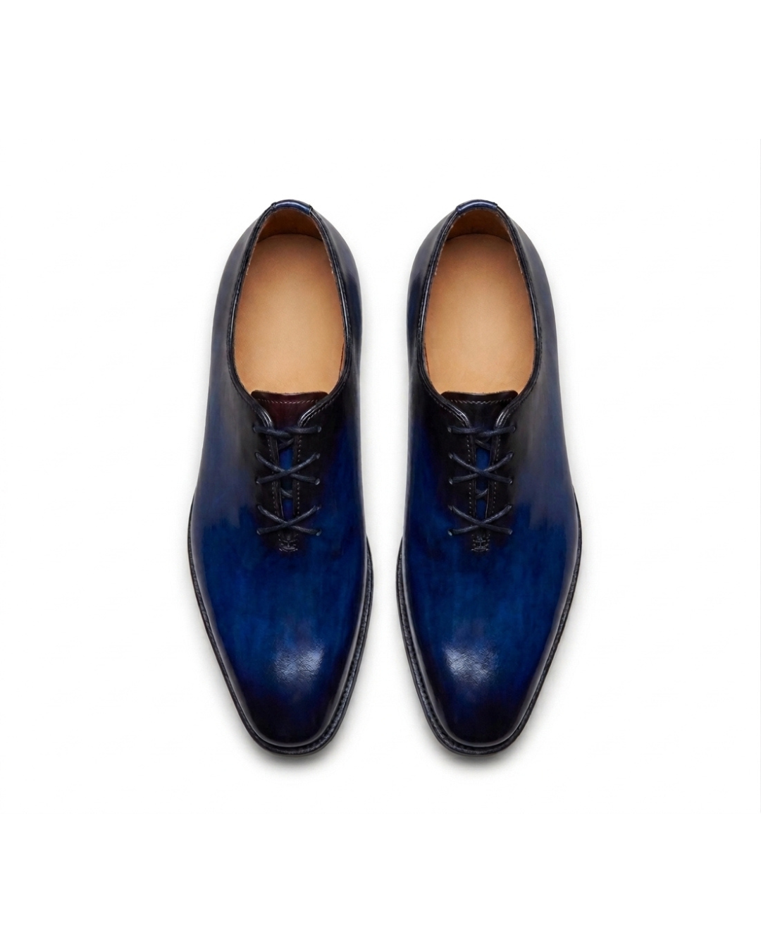 Handmade men's Sapphire Fade leather Oxford shoes