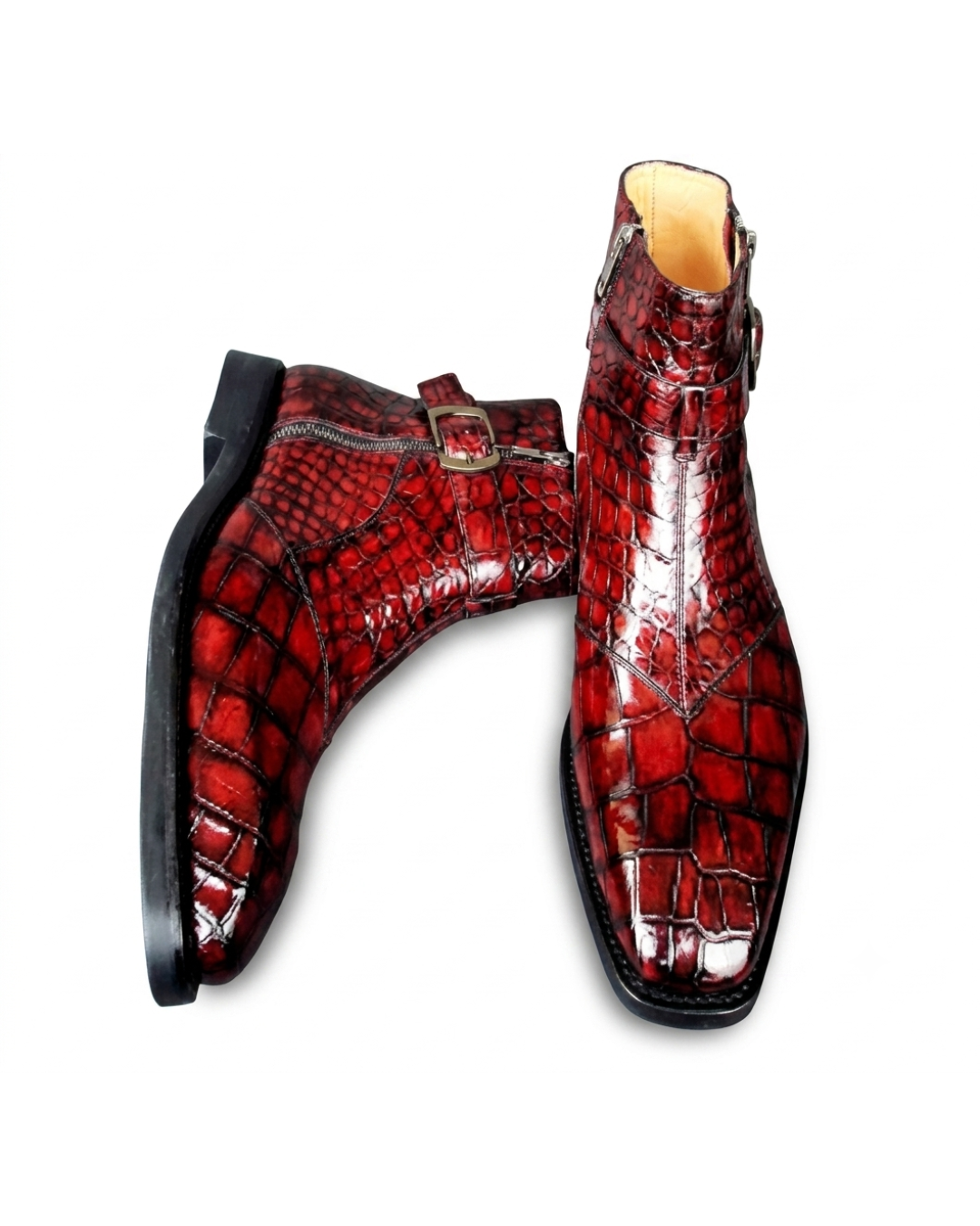 Handmade men's Scarlet Jodhpur leather boots