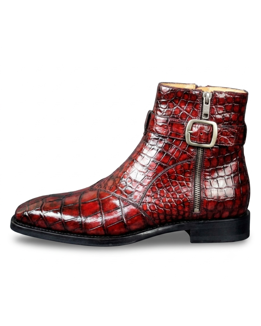 Handmade men's Scarlet Jodhpur leather boots