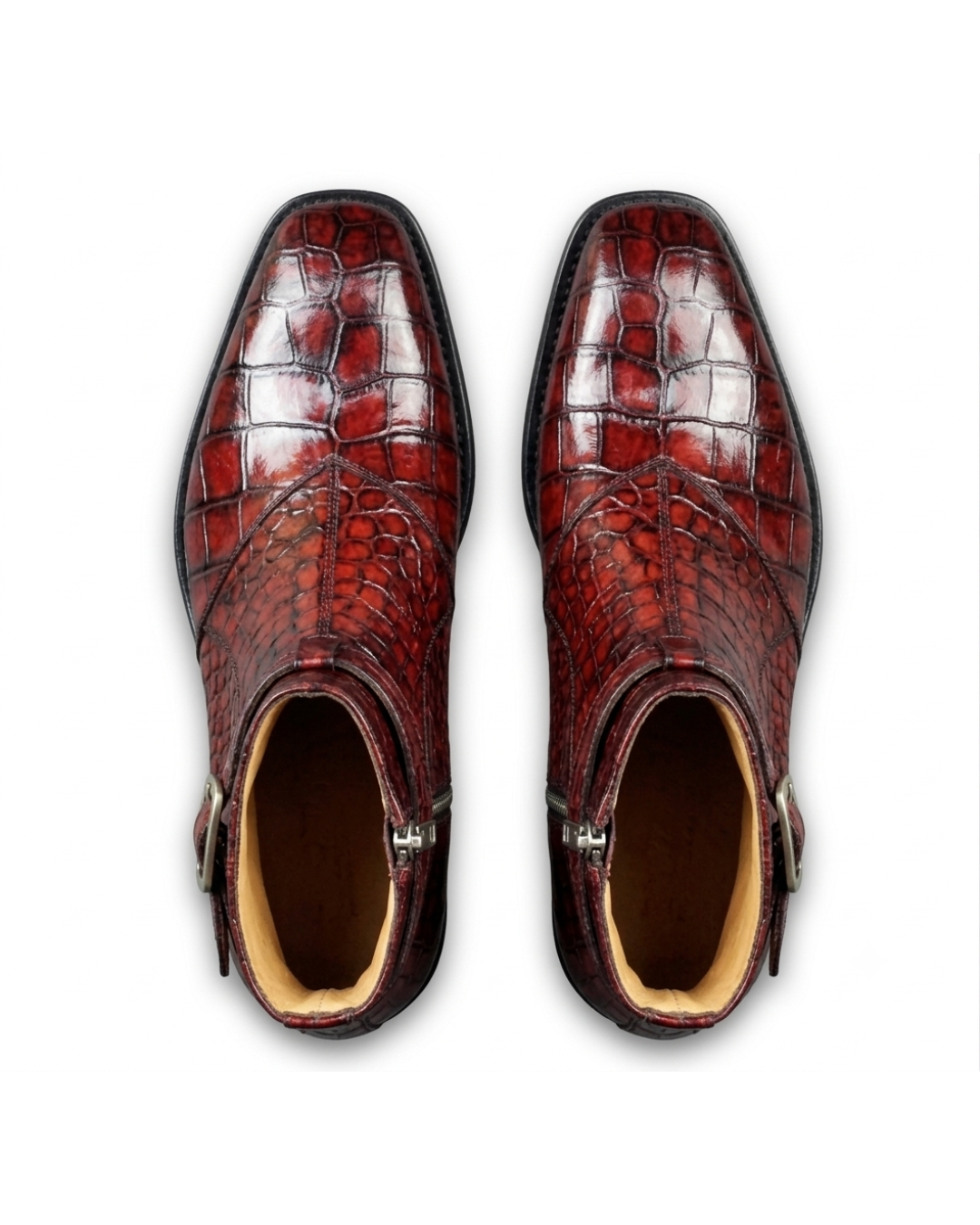 Handmade men's Scarlet Jodhpur leather boots