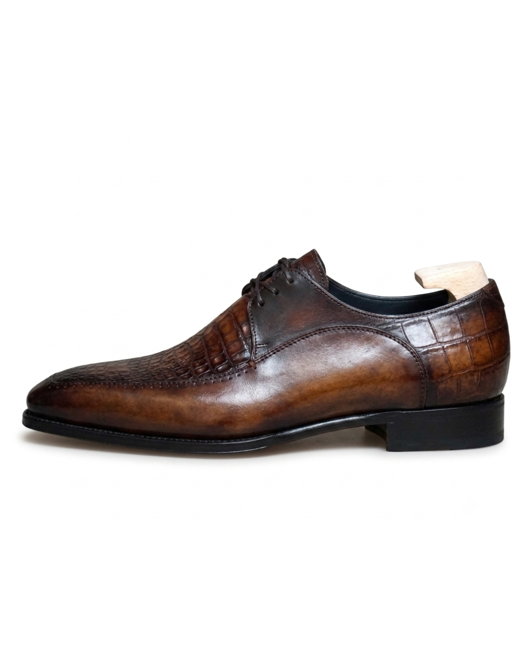 Handmade Men's Tuscan Monarch Leather Oxford Shoes
